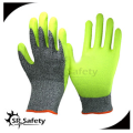 Srsafety guantes de trabajo guantes de seguridad 13 calibre Corte nivel 5 guantes de poliuretano con base de agua guantes de trabajo guantes de látex